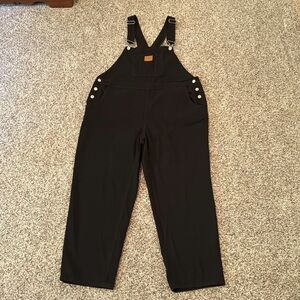 Black Denim Overalls